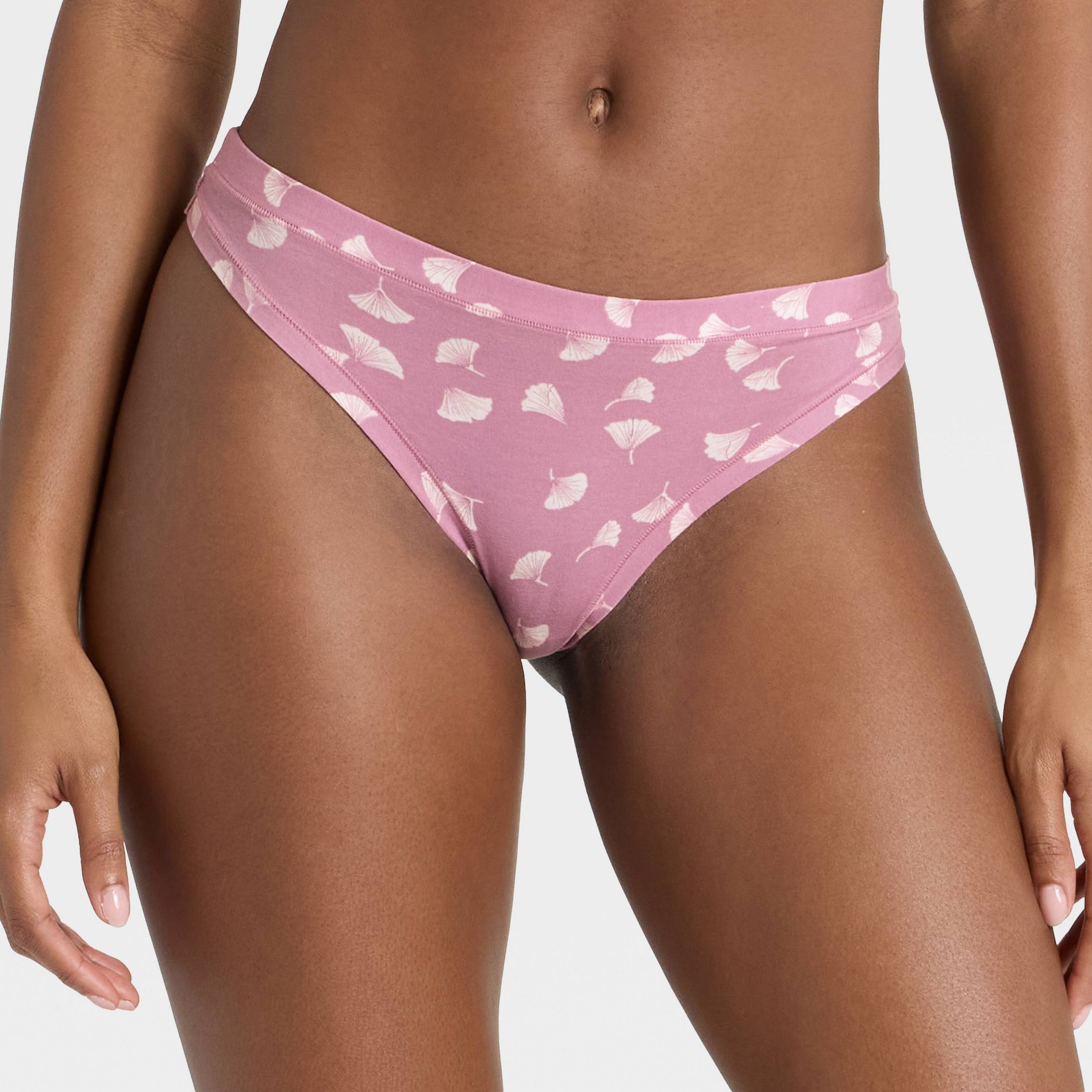 Women's Cotton Stretch Comfort Thong Underwear  - Auden™ Clay Pink M