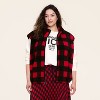 Adult Buffalo Check Fleece Vest - Woolrich x Target Red/Black - 4 of 4