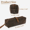 Unique Bargains Pencil Case Waxed Style with Large Capacity for Office Supplies 1 Pc - 2 of 4