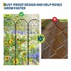 Garden Trellis for Climbing Plants 2 PCS,75 x 20 Inch Metal Trellis metel Fence Rustproof Black Powder Coated Outdoor for Supporting Climbing Plants - 3 of 4