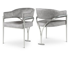 Meridian Furniture,Madelyn Velvet Dining Chair, Set of 2 - 1 of 4