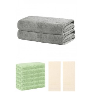 REGALWOVEN Striped Soft Absorbent Bathroom Cotton Towel Set 3 Pcs - 1 of 4
