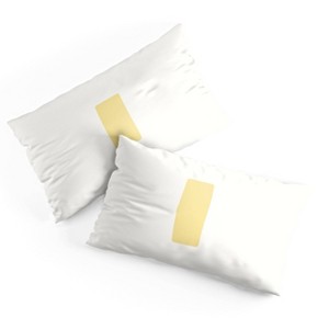 Deny Designs King April Lane Art Block Yellow Monogram I Microfiber Printed Pillow Sham - 1 of 3
