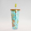 Silver Buffalo Scooby Doo Mystery Machine Flowers 24oz Plastic Cold Cup - 4 of 4