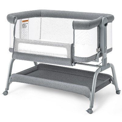 BabyBond Baby Bassinet 3 in 1 Bedside Sleeper with Soft Mattress and Sheet, 6 Height Adjustable baby sleeper,Bedside Crib for Infants