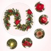 6 ft Pre-lit Holiday Christmas Garland with Lights with 20 LED Ligts Pinecones Berries Poinsettia - 3 of 4