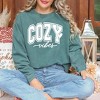 Simply Sage Market Women's Garment Dyed Graphic Sweatshirt Cozy Vibes Bold - 2 of 2