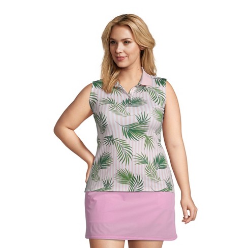 Women's plus size store sleeveless polo shirts