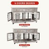 Dog Crate Furniture with Drawers,58in Wooden Dog Kennel Tv Stand,Furniture Style Dog Crate End Table with Storage - 3 of 4