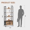 Aoxun 5-Tier Bookshelf with 2 Storage Drawers, Industrial Display Standing Shelf with Metal Frame - 3 of 4