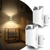 DORESshop White Dimmable LED Night Lights Plug into Wall-3000K Soft White with Dusk to Dawn Sensor for Bedroom and Hallway(2-Pack) - 2 of 4