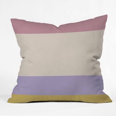 16"x16" Poems Contemporary Color Block III Throw Pillow Purple - Deny Designs