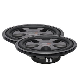 PowerBass 2 S-12TD Dual 4-Ohm Shallow 12" Subwoofers - 1 of 4