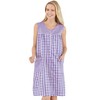 Collections Etc Half-Zip Front Sleeveless Pocket Dress with Checkered Pattern Design, Comfortable Loungewear for Around the House - 4 of 4