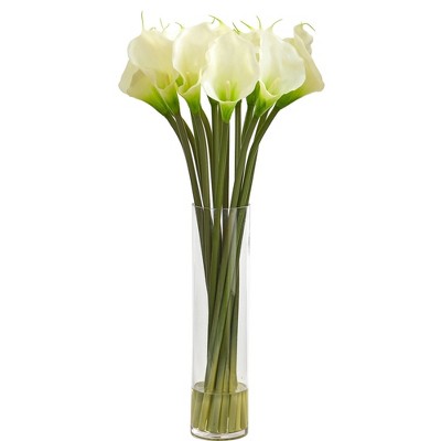 Nearly Natural 28-in Calla Lily Artificial Arrangement : Target