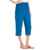 Collections Etc Drawstring Cargo Pocket Knit Casual Capri Pants - 2 of 4