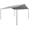 vidaXL Gazebo Outdoor Canopy Tent Patio Pavilion Wedding Party Tent with Roof - Anthracite 157.5" x 157.5" - 2 of 4