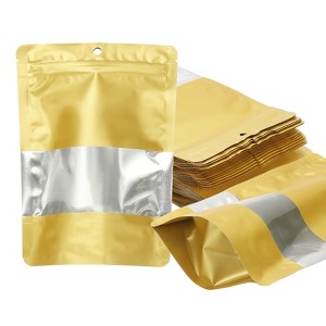 Unique Bargains Matte Metallic Aluminum Foil Zip Closure Food Storage Containers 60 Pcs - 1 of 4