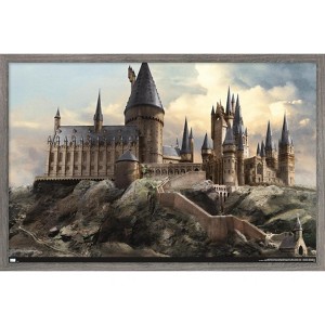 Trends International The Wizarding World: Harry Potter - Hogwarts at Sunrise Framed Wall Poster Prints - 1 of 4
