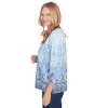Alfred Dunner Womens Split Beaded Neck Ombre Medallion Top - 4 of 4