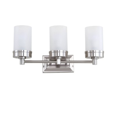 Lucian Three Light Bathroom Sconce Nickel - Safavieh