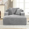 48.8" Chaise Lounge Sofa Bed Upholstered Sleeper Couch with Three Pillows, Full-Compressed-- Frevyn - 2 of 4