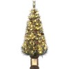 TackView Christmas Tree, Pre-Lit Artificial Christmas Tree Tabletop with Warm White Lights, Artificial Snow Flocked Pine Tree - 2 of 4