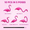 Joyfy 10 Pack Small Yard Flamingo Decor Set, Mini Pink Flamingo Yard Decorations for Sidewalks, Outdoor Garden, Luau Party Gift, Tropical Party Decor - 2 of 4