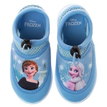 Disney Frozen Water Shoes for Girls -Pool Kids Aqua- Anna Elsa Sandals Princess Bungee Waterproof Beach Slides Slip-on Quick Dry(Toddler/Little Kid)