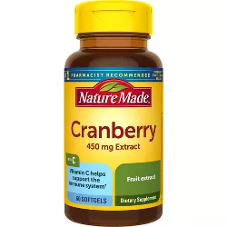 Nature Made Cranberry with Vitamin C for Immune and Antioxidant Support Softgels - 60ct