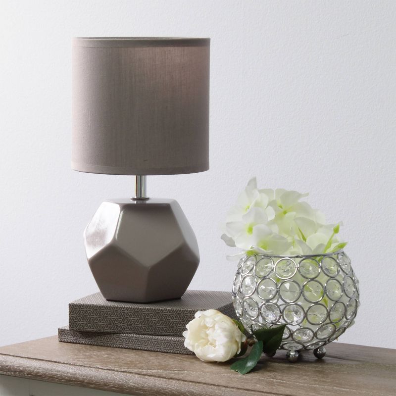 Round Prism Mini Table Lamp with Matching Fabric Shade - Simple Designs, 4 of 9