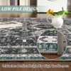 Coucheta Living Room Machine Washable Non Slip Low Pile Lightweight Chenille Print Rug Vintage Retro Rugs for Bedroom Dining Room Office - 4 of 4
