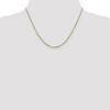 Black Bow Jewelry 2.2mm, 14k Yellow Gold Diamond Cut Solid Cable Chain Necklace - 2 of 4