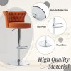 2 Pack Adjustable Height Swivel Bar Stool with Velvet Upholstery and Footrest Featuring Tufted Button Design - 4 of 4