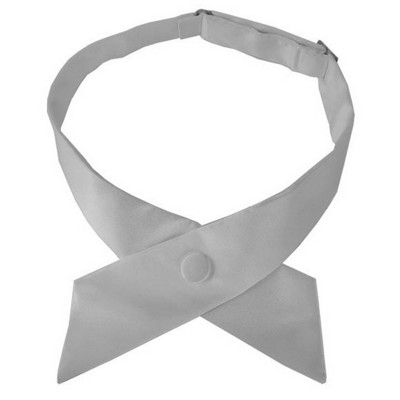 Women's Solid Color 1.75" W x Up to 19" L Crossover Tie Uniform Adjustable Neck tie