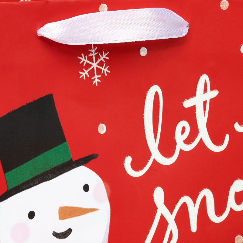 Large 13&#34; Let It Snow Christmas Gift Bag, 4 of 6