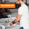 Utility Sink, Steel Free Standing Single Bowl Sink - with Hot & Cold Water Pipe for Laundry, Kitchen, Indoor & Outdoor - 2 of 4