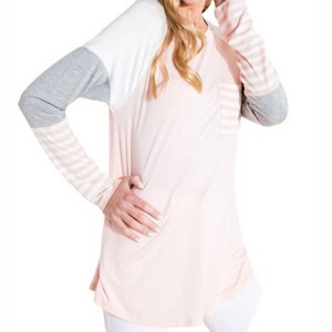 Women's Colorblock Multicolored Longsleeve Top - Nic & Jo - 1 of 1