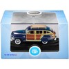 1942 Chrysler Town & Country Woody Wagon South Sea Blue w/Wood Panels & Rack 1/87 (HO) Scale Diecast Model Car by Oxford Diecast - image 3 of 3