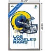 Trends International NFL Los Angeles Rams - Drip Helmet 20 Framed Wall Poster Prints - 3 of 4