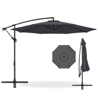 Best Choice Products 10ft Offset Hanging Outdoor Market Patio Umbrella w/ Easy Tilt Adjustment