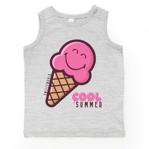 The Juniper Shop SmileyWorld Cool Summer Ice Cream Pink Toddler Tank - 1 of 4