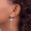 Chisel Stainless Steel Polished with Simulated Pearl Dangle Earrings - 3 of 4