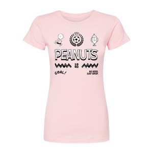 Women's - Peanuts - Charlie Brown Soccer Jersey Fitted Graphic T-Shirt - 1 of 2