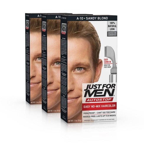 Just For Men Auto Stop Sandy Blonde Permanent Hair Color 3pk