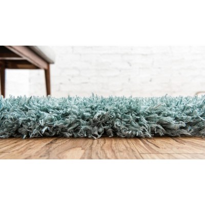 Niagara Blue Braided Shag Runner Rug 2' x 10' - Stain-Resistant & Kid-Friendly