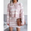 Women's Sweater Sets Two-Piece Outfit Loose Pullover Top & Pencil Mini Skirt White Clouds Knit Pattern Fall Winter - 3 of 4