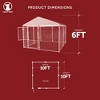 Lucky Dog STAY Series Black Powder Coat Steel Frame Villa Dog Kennel with Waterproof Canopy Roof and Single Gate Door - 3 of 4