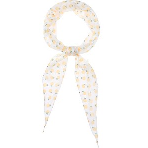 INSPIRE CHIC Women's Floral Printed Chiffon Flowers Sheer Long Gauze Neck Scarves 1Pc - 1 of 4