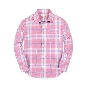 Hope & Henry Boys' Linen Long Sleeve Button Down Shirt, Kids - 1 of 4